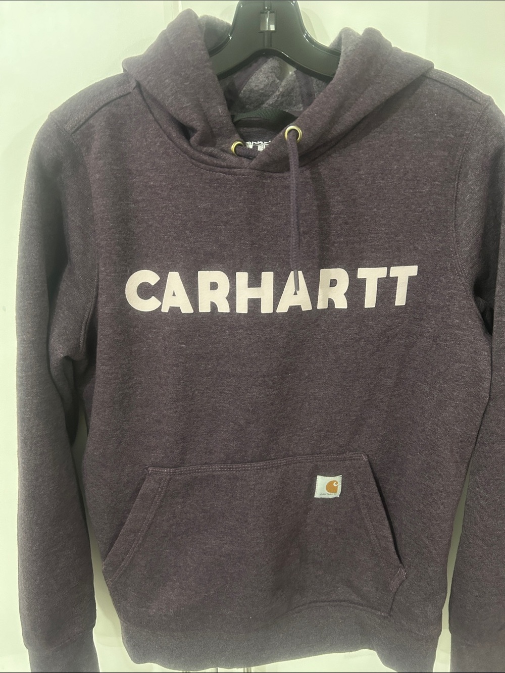 Carhartt Heather Purple Logo Pullover Hoodie small